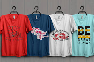 do trendy typography t shirt, graphic and bulk t shirt design