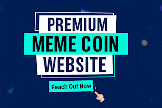 create crypto meme coin website, token or presale website