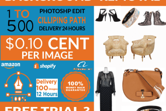 background removal in bulk and clipping path service with24h