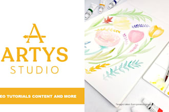 create watercolor art video content