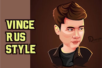 make a vector vinceruz style your face within fast time