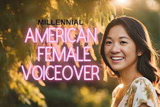 record a youthful american female voice over