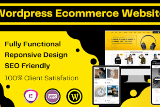 build wordpress ecommerce website, ecommerce online store