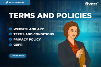 write your terms and conditions, privacy, gdpr and data protection policy