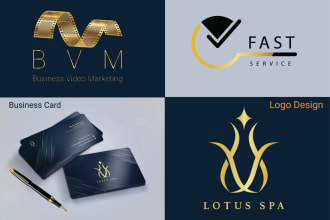 do luxury business card and logo design in 24 hours