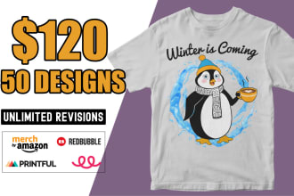 do bulk t shirt designs for merch, teespring and printfull