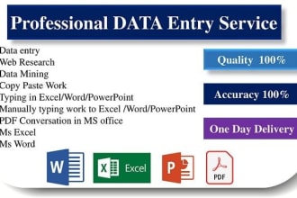 be your virtual assistant and data entry expert at low price