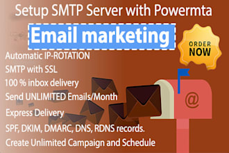 setup SMTP server with powermta and mailwizz for email marketing