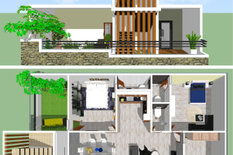do super fast sketchup 3d models and render
