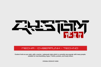 design your cyberpunk mecha style logo