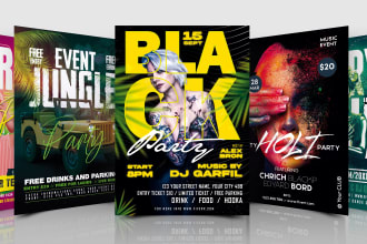design creative and professional event, party, and club flyers