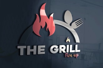 design a creative restaurant grill, bbq, and catering logo