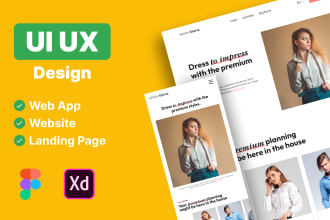 do UI UX design for figma website, responsive website UX UI and dashboard design