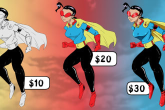 draw you as a anime manga superhero