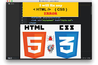 fix errors in HTML and CSS