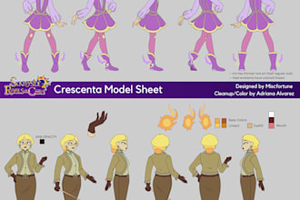 make a character turnaround for your anime, cartoon, comic, manga project