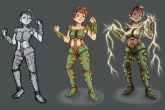 draw pen and paper, tabletop character illustrations