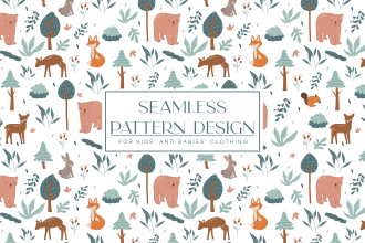 do seamless pattern design for babies textile