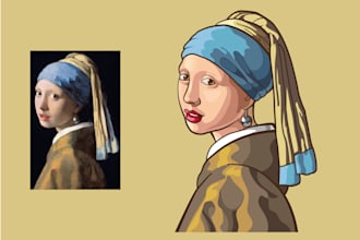 vectorize an artistic work in a short time
