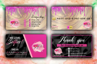 design professional luxury thank you and business card