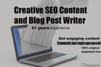 be an SEO blog posts writer and article rewriter for your website