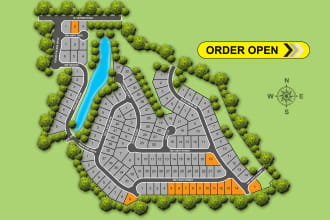 provide architectural site plan, plat map, subdivision, campground