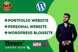 create a portfolio website, personal wordpress website