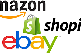 scrape all product and data from any shopify, amazon, ebay store