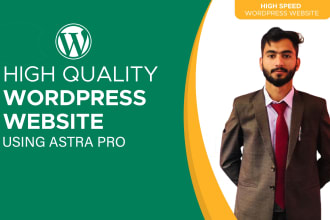 design your website using astra pro and elementor pro