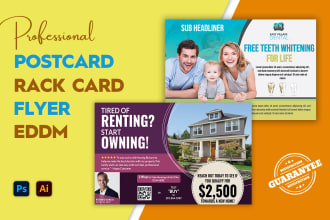 design eddm, postcard, rack card, and flyer within 24 hours