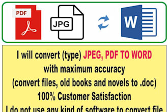 convert any kind of document ,pdf or image, in a word document