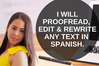 proofread and edit any document in spanish