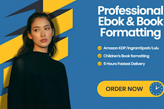 do formatting kindle ebook and interior layout design
