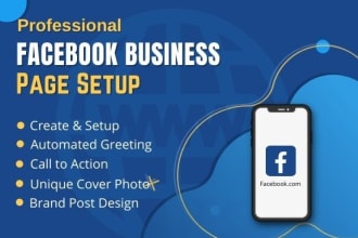 create and set up facebook business page and post design