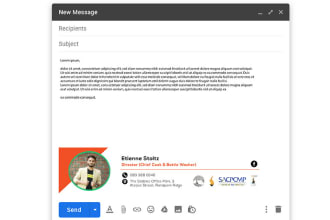 design custom HTML email signature gmail outlook apple signatur for outlook, etc