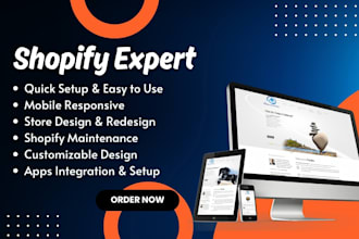 redesign shopify website or shopify store