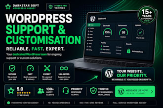 provide wordpress support or customisation
