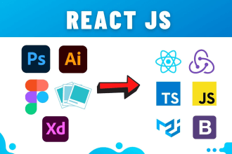 do front end web development in react js