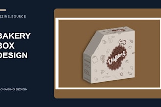 design bakery cake and pastry box packaging