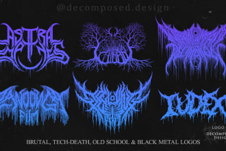 make a detailed extreme metal logo