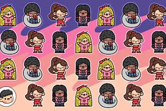 illustrate cute pattern design for you