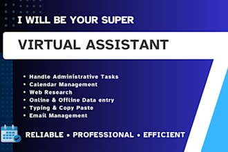 be your virtual assistant for admin support