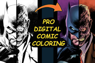 digitally color your comic book or webcomics professionally