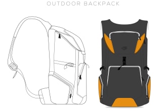 do flat sketch for bag, accessories, shoe etc