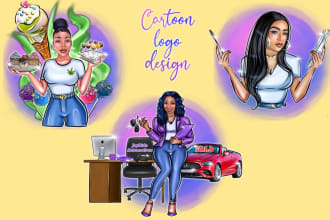 draw cartoon business logo, cartoon portrait, caricature