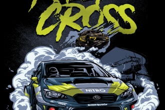 make automotive illustration for your merchandise