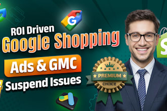 setup google shopping ads and fix suspension issue