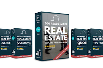 deliver 300 real estate templates for social media