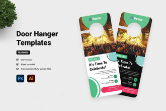 design professional real estate door hanger in 24hr