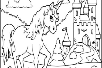 make magical coloring pages for kids and adults for KDP and esty